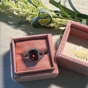 Bomb Party RETRO Garnet rhodium size 8